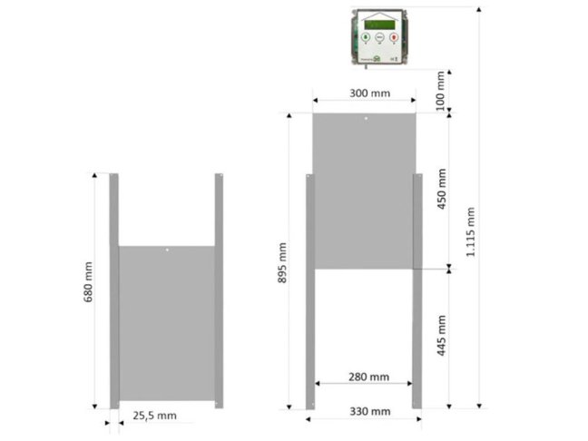 Komplet automatického otevírání a zavírání kurníku JOSTechnik HK-Bat 30x45 D