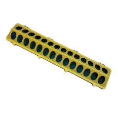 Žlabové krmítko pro kuřata 50 cm plastové žluto-zelené