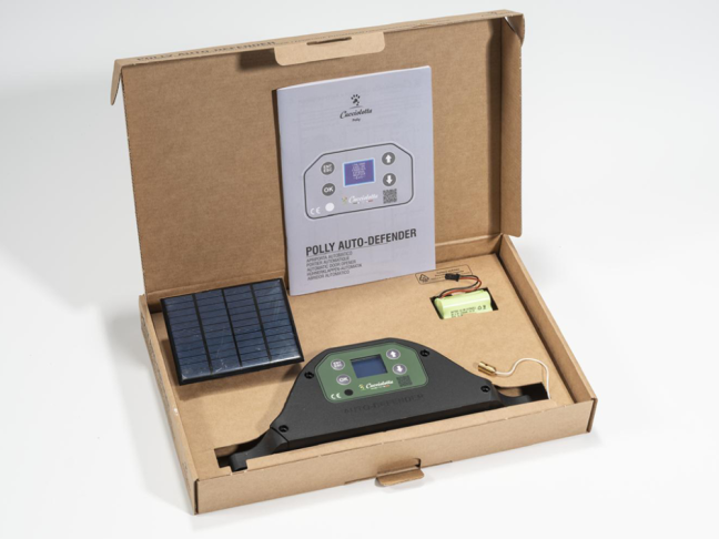 Komplet automatického otevírání a zavírání kurníku POLLY AUTO-DEFENDER KIT - se solárním panelem