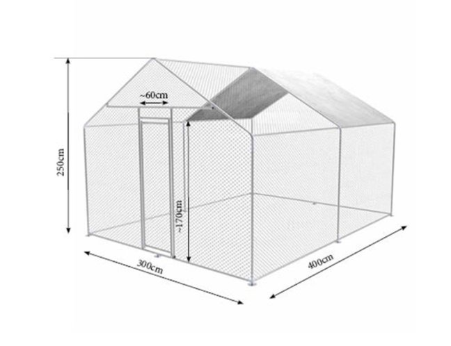 Kompletní výběh pro drůbež ZM 3x4x2,45 m