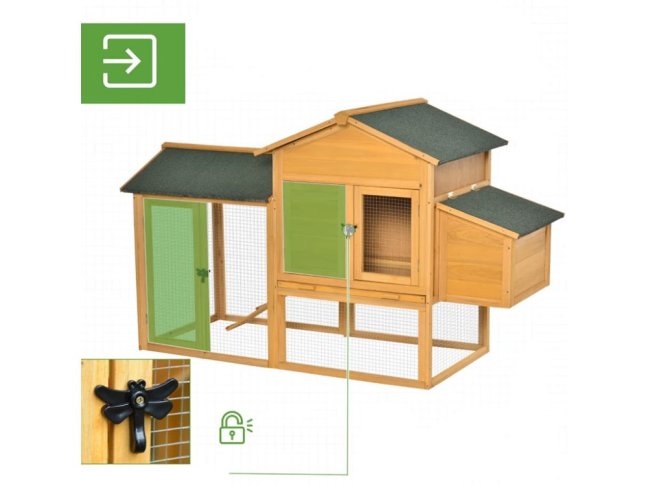 Kurník pro slepice PAWHUT D51-191