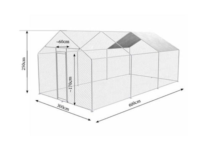 Kompletní výběh pro drůbež ZM 3x6x2,45 m