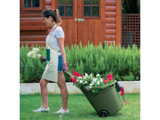 Univerzální zahradní vozík STEFANPLAST HELPY - 50 l zelený