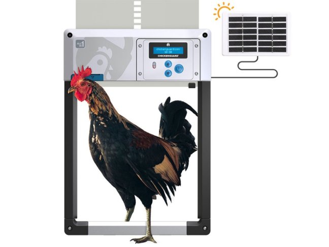 Komplet automatického otevírání a zavírání kurníku CHICKEN GUARD ALL IN ONE SOLAR