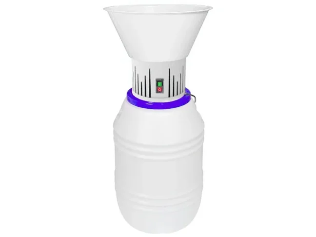 Elektrický šrotovník na obilí s barelovým zásobníkem MILL ETM BLUE - HP 1,5kW