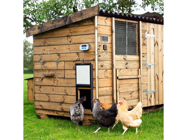 Komplet automatického otevírání a zavírání kurníku CHICKEN GUARD PRO 25x30 SOLAR KIT