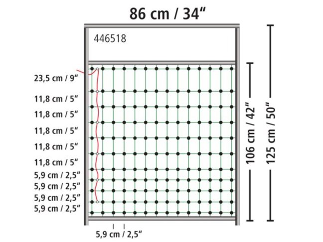 Branka k sítím pro elektrické ohradníky KERBL 125 cm