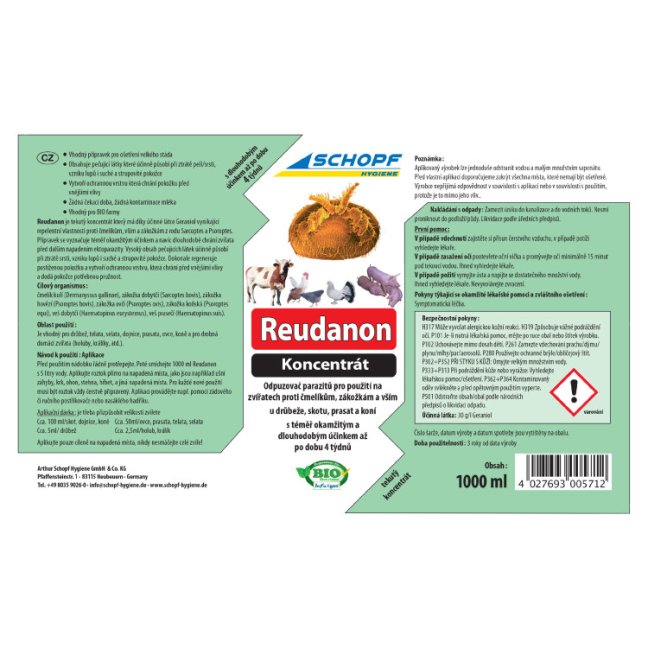 BIO tekutý koncentrát proti čmelíkům SCHOPF REUDANON koncentrát 1000 ml
