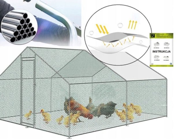 Kompletní výběh pro drůbež ZM 3x8x2,45 m
