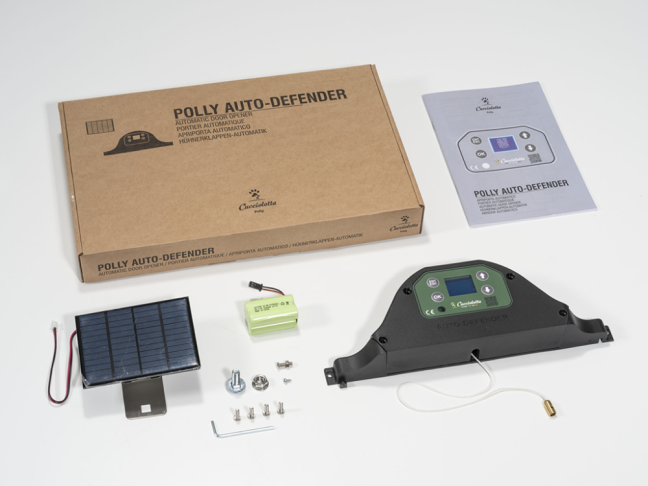 Automatické otevírání a zavírání kurníku POLLY AUTO-DEFENDER - se solárním panelem