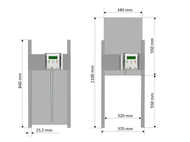 Komplet automatického otevírání a zavírání kurníku JOSTechnik HK-Bat 34x55 R