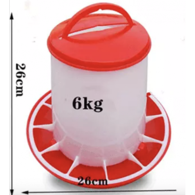 Tubusové krmítko pro kuřata a křepelky 6 kg