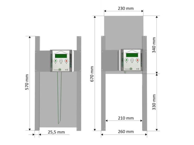 Komplet automatického otevírání a zavírání kurníku JOSTechnik HK-Bat 23x34 R