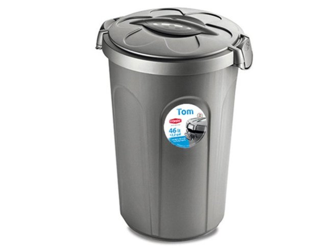 Box na krmivo STEFANPLAST TOM 46 l stříbrný