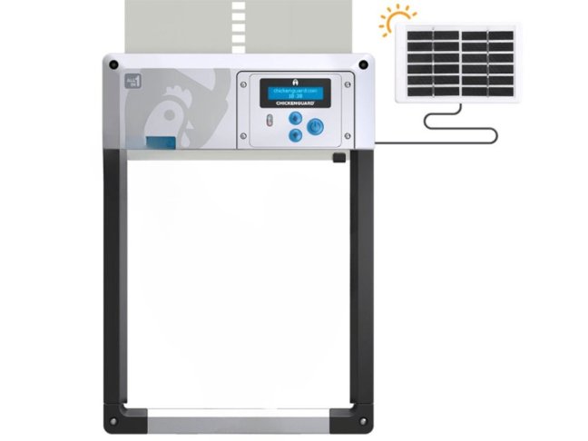 Komplet automatického otevírání a zavírání kurníku CHICKEN GUARD ALL IN ONE SOLAR