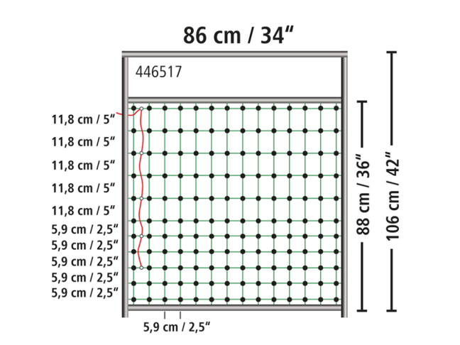 Branka k sítím pro elektrické ohradníky KERBL 106 cm