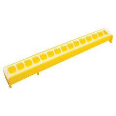 Žlabové krmítko pro kuřata 50 cm žluté se zasouvacím víkem