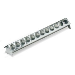 Žlabové krmítko pro slepice 50 cm - kruhové díry pozink