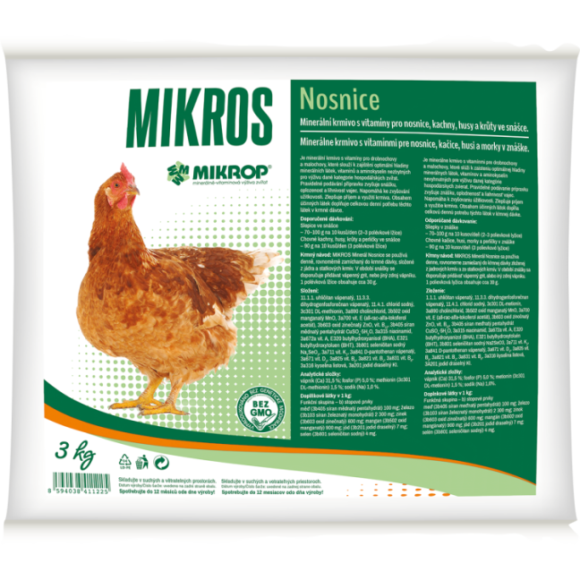Vitamínové krmivo Mikros Nosnice 3 kg
