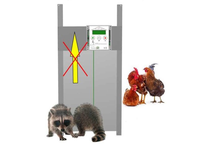 Komplet automatického otevírání a zavírání kurníku JOSTechnik HK-Bat 30x45 R